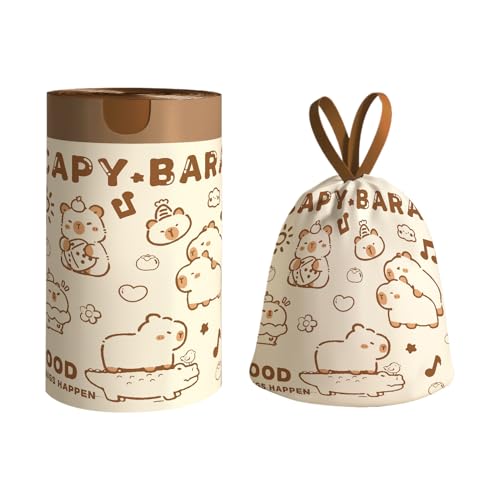 Sacs à ordures - Ponction de contrôle des odeurs à l'épreuve des fuites, fermeture de cordon sécurisée | Grande poche résistante, excellente capacité de charge, HDPE résistant à la ponction à double c