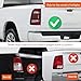 JeCar Smoked Tail Light Cover Trim Guards for 2019-2024+ Dodge Ram
