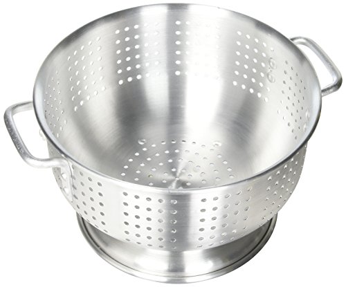 Image of Winco Aluminum Colander with Base, 8-Quart, Medium