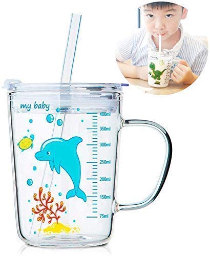 Buy GIYANZA Big Transparent Glass Mug/Cup for Girls and Boys (Kids ...
