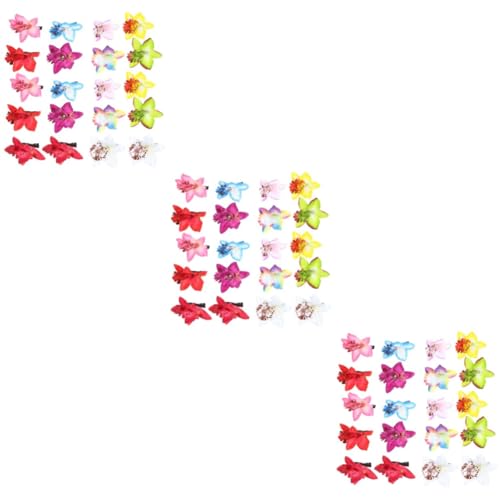 Pinces à cheveux fleurs hawaïennes VICASKY barrettes lot de 60 pièces