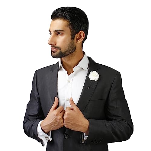 Image of Peluche Brawny Delicacy White Brooch for Men