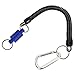 Aventik Magnetic Net Release Ultra-Strong Keychain Fly Fishing Net Retractor with Coiled Lanyard Carabiner Clip (Blue)