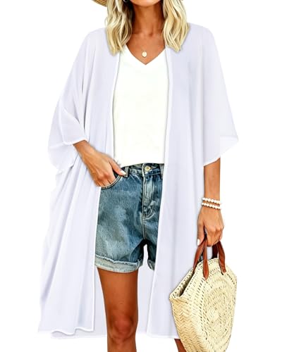 Image of Women's Kimono Beach Cover up for Summer Bathing Suits Cardigans Casual Loose Swimwear 2026