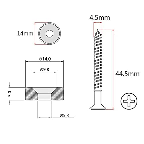 Henniu Conjunto de buchas de junção de braço de guitarra com 4 peças Parafusos de montagem de braço