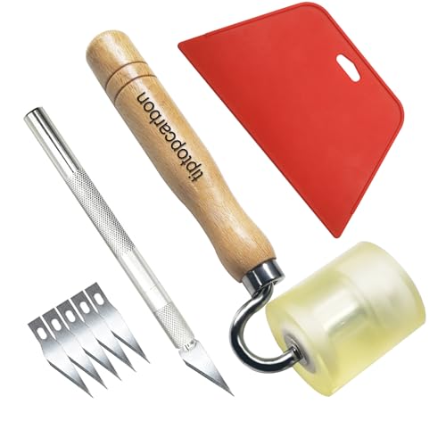 tiptopcarbon Wallpaper Smoothing Tool with Seam Roller for Contact Paper Adhesive Vinyl 8pcs/Pack