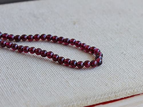Garnet round gemstone 3.5mm perles bordeaux pour création bijoux