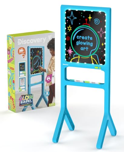 Discovery Glow Easel Art Station for Kids - Dual-Sided Light Board