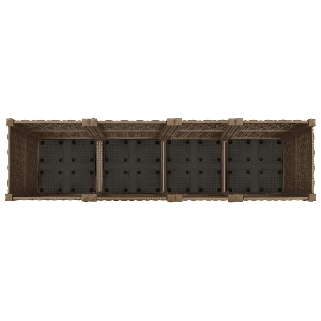 vidaXL Jardinera elevada 160x40x38 cm Polipropileno
