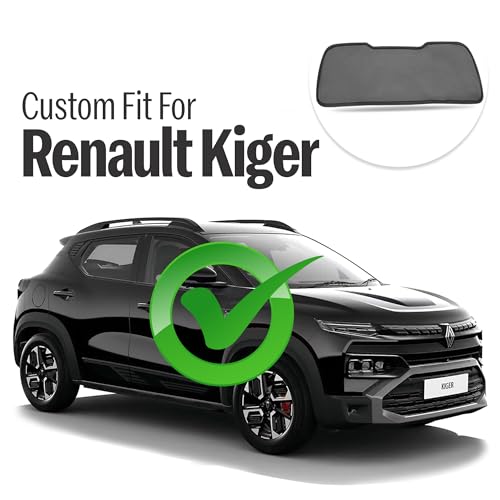 Image of Autofact Dicky Curtain for Renault Kiger | Custom Fit Rear Windshield Sunshade | UV & Heat Protection | Foldable Mesh | Privacy & Cooling Car Accessory