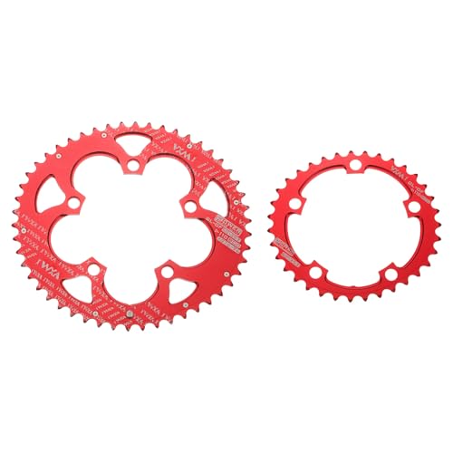 Plateau de vélo 110BCD rouge Harfington 35T 50T mono plateau dents larges route et VTT