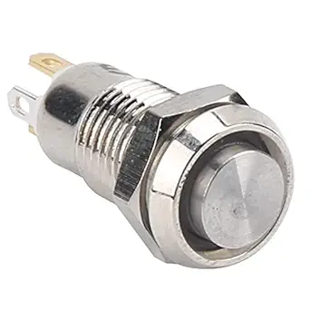 Push Button Start Switch, Stable Performance Stainless Steel Push Button Anti Corrosive Push Button Switch for Access Control for Equipment Start(White)'