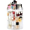 Présentoir cosmétique transparent rotatif 360°, grande capacité réglable, pour étagères comptoir salle de bains Présentoir cosmétique transparent rotatif 360°, grande capacité réglable, pour étagères comptoir salle de bains