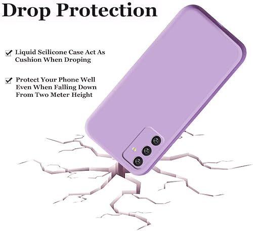 Image of A rtistque Liquid Silicone Back Cover Case for Samsung Galaxy F34 5G Shockproof TPU Soft Flexible with Camera Protection - Purple