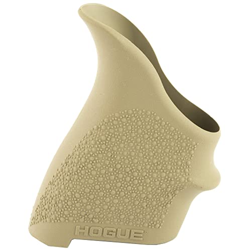 Hogue HandAll Beavertail Rubber Grip Sleeve for S&W Shield 9/40, Ruger LC9 / EC9, FDE - Flat Dark Earth - 18403