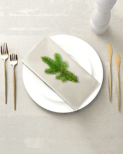 Vijiv 12 Pack Cloth Napkins And Gold Napkin Rings Set Of 6, 17X17 Square Satin Dinner Table Napkins Rings Flower Personalized Napkins Bridal Shower Napkins For Wedding Reception Party Decorative #TOP3