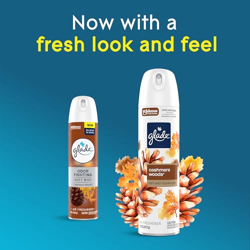 Glade Air Freshener Room Spray, Cashmere Woods Scent, Odor Fighting to Deliver Long Lasting Freshness, 7.3 Oz, 6 Count - image 2