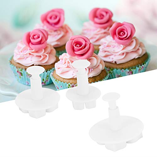 Lybunair 3Pcs Fondant Embossers and Cookie Stamps, Cookie Cutter, Hydrangea Streamer Pattern Tray for Baking and Pastry Decoration Tools