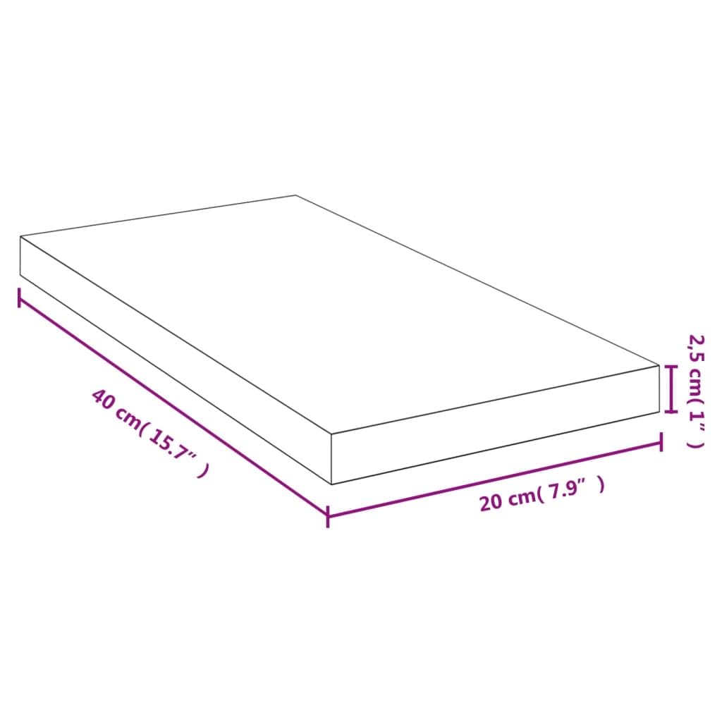 Scaffale da parete in bambù, 40 x 20 x 2,5 cm, salvaspazio, per soggiorno, camera da letto, cucina, bagno, robusto scaffale da parete in legno per riporre e decorare