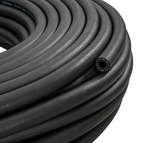 Fuel Hose - Reinforced Rubber Hose for Fuel, Diesel, Petrol, Water - Oil-Resistant Flexible Pipe for Engine Fuels 2m Lengths (8mm) Internal,15mm External
