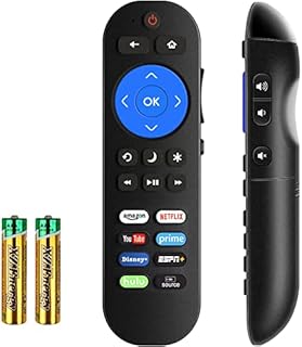 Remote for Roku Remote for Roku Players and Roku TVs, for Roku TV Remote, Roku 1 2 3 4, Roku Express/+, Roku Premiere/+, Roku Ultra and TCL Hisense Onn Element Sharp Philips Roku TV with Batteries