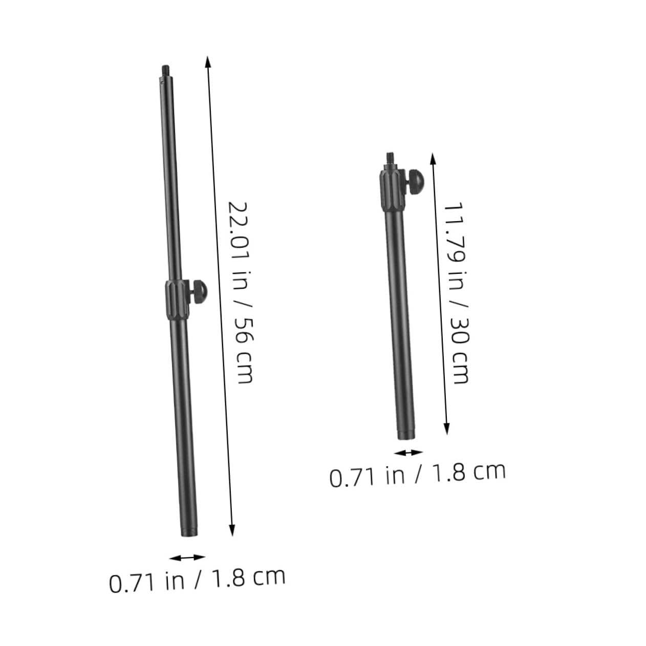 BESPORTBLE Portable Mic Boom Pole with Screw Adapter Telescopic Design for Compatible with Various Microphone Models Stable Construction