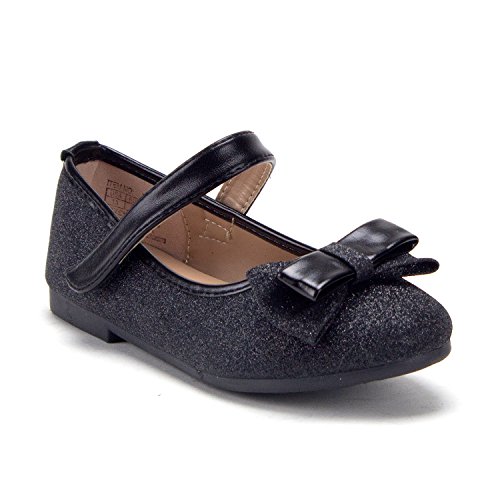 Little Girls Closed Toe Dress Shoes Mary Jane Flats Ballerina Slip On Ballet Flat por Ninas