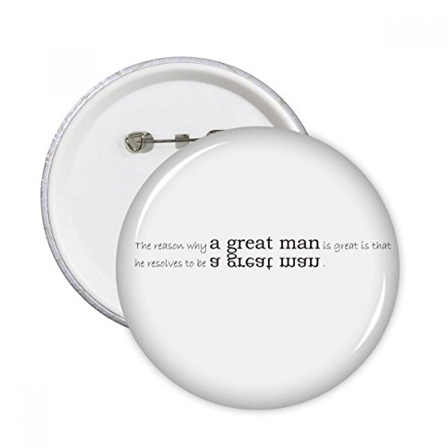 Pins Round Badge Bouton Slogan Décoration Vêtements 5pcs Fixation Solide et Film Protecteur S