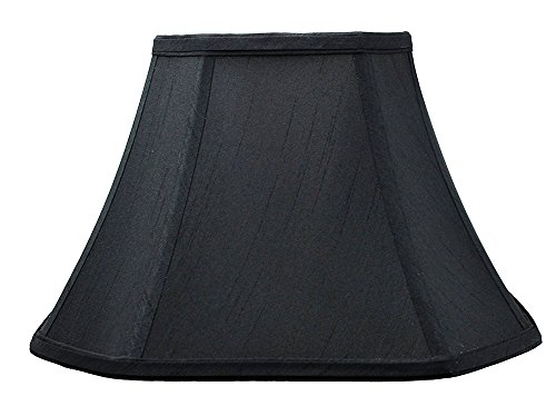 Urbanest Square Cut Corner Bell Lamp Shade, 12-inch, Black, Softback (Spider)