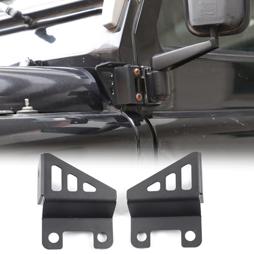 Exterior Rearview Mirror Light Mount Brackets Compatible with Defender 90 110 130 2004-2021 Car Exterior Rearview Mirror Base Auxiliary LED Spotlight Work Light Mounting Bracket Kit Accessories