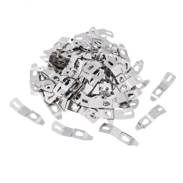 ATORSE Craft Kits 5x100 Pieces Picture Photo Frame Hardware Metal Spring Turn Clip Hanger Silver-Crafts- Home Arts & Crafts- Framing & Matting- Frames & Supplies-image-30