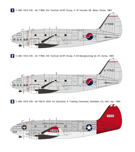 Maquette plastique C-46D Commando Wolf Pack Design 1/144 Corée avion miniature