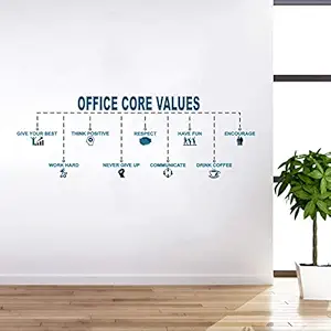 Decal O Decal Vinyl 'Office Core Values' Wall Stickers (Multicolor), Pack of 1, Self-Adhesive