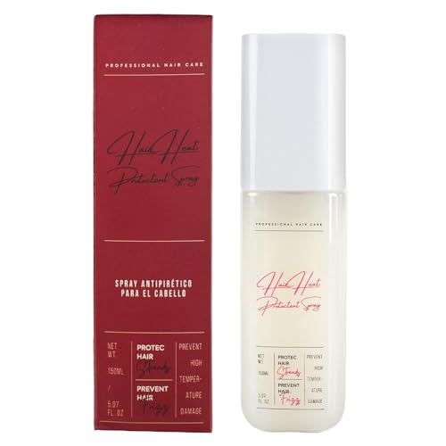 Protección contra el calor del cabello, spray de protección térmica, tratamiento de reparación capilar, conveniente fórmula de 150 ml de secado rápido para salón de belleza y hogar, todo tipo