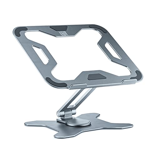 Support Ordinateur Portable réglable pour Bureau - Pliable, Ergonomique, Rotatif à 360 degrés en Alliage Aluminium - Support pc Portable Durable et léger pour Bureau Cover