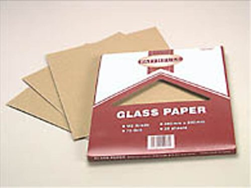 Image of Faithfull FAI GP0 220 grit 0 Grade 25 Sheets 280x230mm Glass Paper