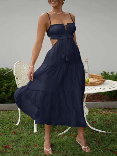 Robe longue d'été fluide et décontractée pour la chaleur