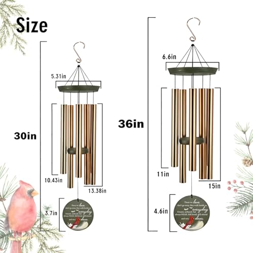 Image of Personalized Memorial Wind Chimes for Outside, Sympathy Gifts Wind Chime for Loss of Loved One, Beautiful Decor with Deep Tone, Ideal for Funeral, Remembrance & Bereavement, Produced in Texas