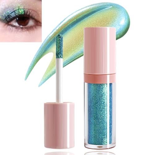 Glitter Eyeshadow Stick with Iridescent, Metallic Liquid Chameleon Sparkle, Waterproof Pigmented Makeup for Eye Glam (#6)