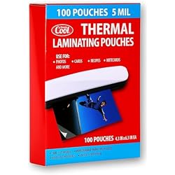 Simply Cool 5 Mil Thermal Laminating Sheets Pouches 100ct 4.3 x 6.3 Inch