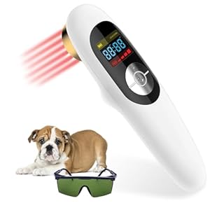 Red Light Therapy for Dogs – 12x 650 nm & 1 x808nm Infrared Red Light Therapy Vet Device with Goggles, Portable Therapy Device for Pain Relief Arthritis, Spinal, Promote Blood Circulation Storage Bag