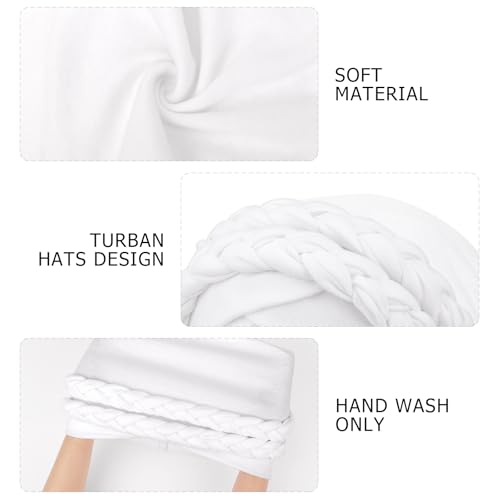 Image of DRESHOW Turban Pre-Tied Twisted Hat Thread African Head Wraps for Black Women Chemo Cancer Cap Braid Hair Cover