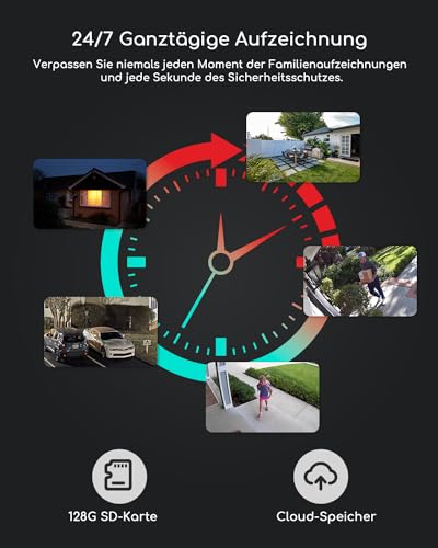 COOAU 2K Außenüberwachungskamera mit Smart Tracking