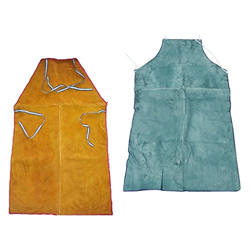2Pcs Lederschürze Flammhemmende Sicherheit Arbeitskleidung Für Schweißer Schmiede