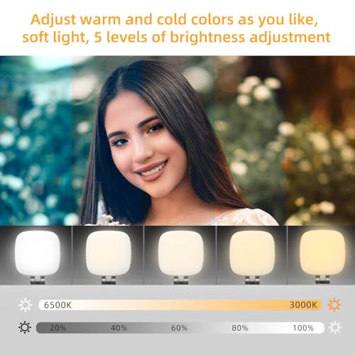 Image of Magnetic Selfie Light Compatible with iPhone Magsafe, 360 LED Selfie Ring Fill Light with Sticky Ring for Selfies, Photography, Zoom Calls and Video Conferencing (Black)