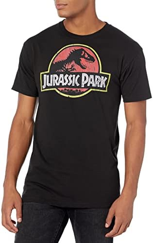Jurassic Park Logo Men's T-Shirt, Black, XX-Large