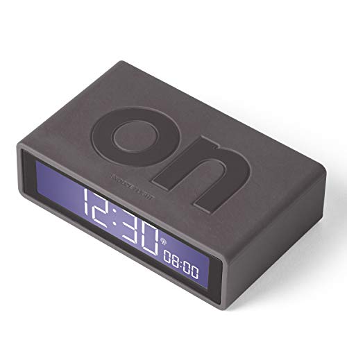 Preisvergleich Produktbild Lexon FLIP RCC LCD-Funk Wecker Funkuhr Reisewecker grau