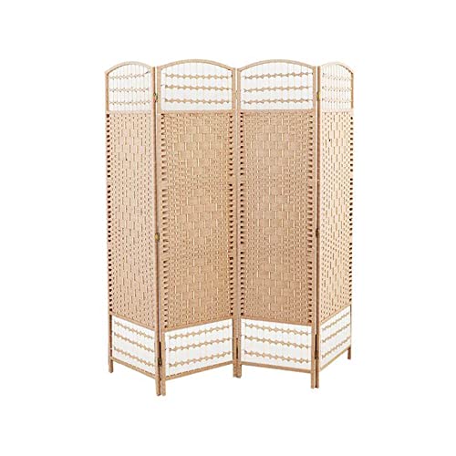 LW Collection Paravent 4 Panneaux Beige 170x160cm - paravent - cloison - Paravents de Chambre à Coucher