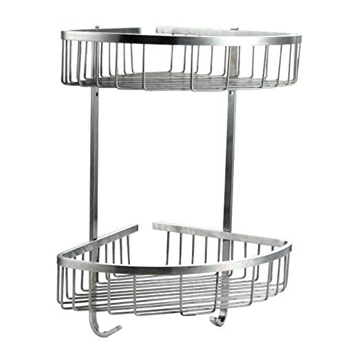 Optimal Products 2 TIER SHOWER CADDY BATHROOM STORAGE SHELF BASKET RACK RUST RESISTANT