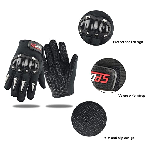 YAMEIZE Kids Sport Gloves Waterproof Cycling-Non Slip Mountain Bike Scooter Riding Glove for Boys Girls Black Full Finger - Image 4